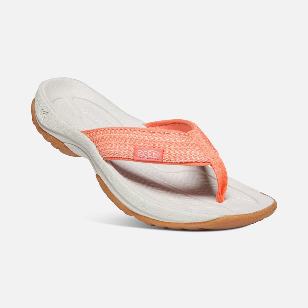 Tong Keen Femme Blanche/Corail | Kona Ii | KYDZV-6835